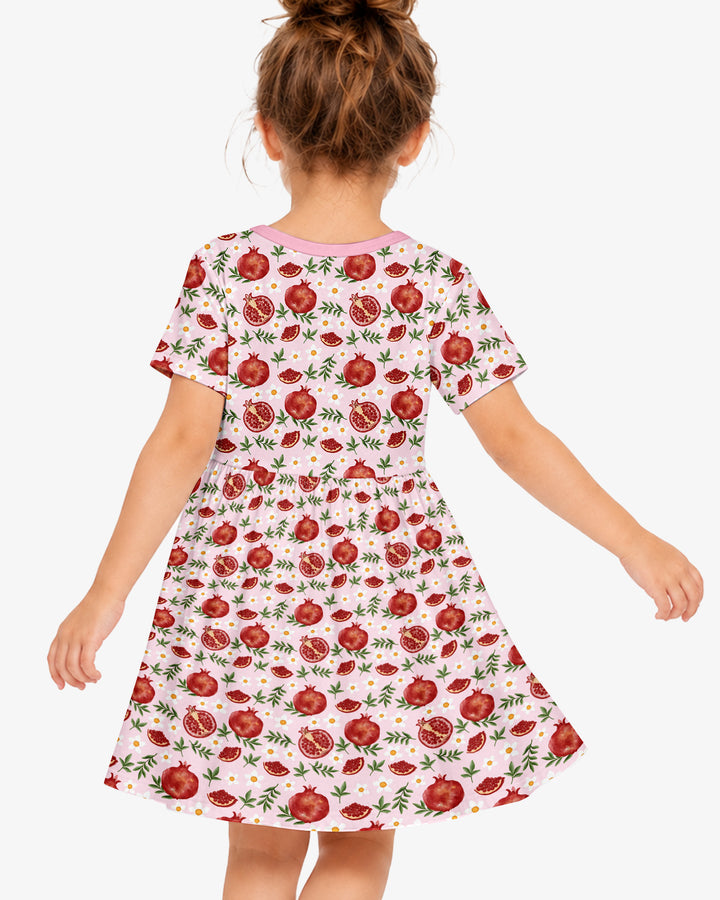 Pomegranate Garden Joy Family Matching Bamboo Twirl Dress