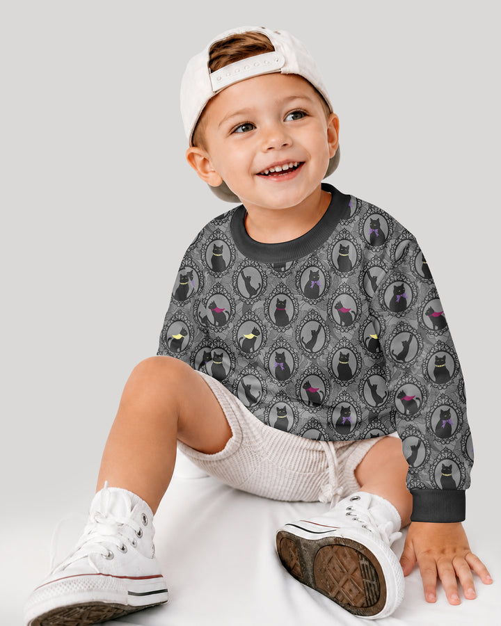 Midnight Cat Parade Bamboo Crewneck Sweatshirt