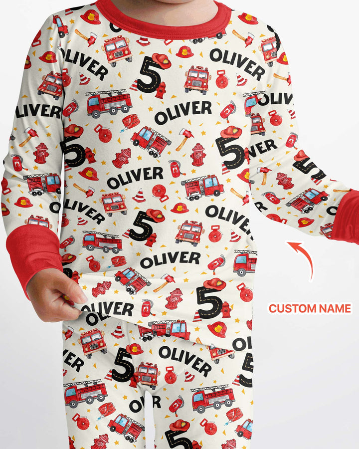 Conjunto de pijama de dos piezas de bambú con mangas largas, plantilla PERSONALIZADA