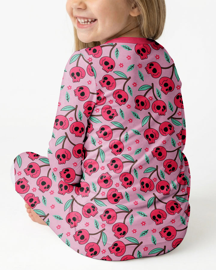 Cherry Boo Bamboo Two Piece Long Sleeve Pajama Set