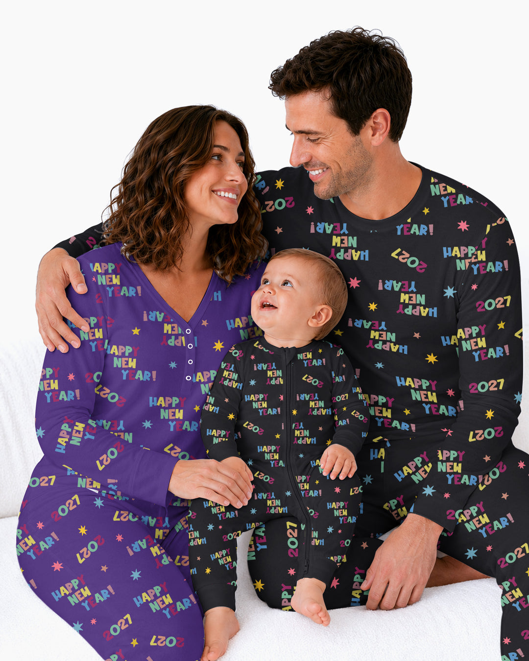 Retro Happy New Year 2027 Bamboo Women Pajama Set