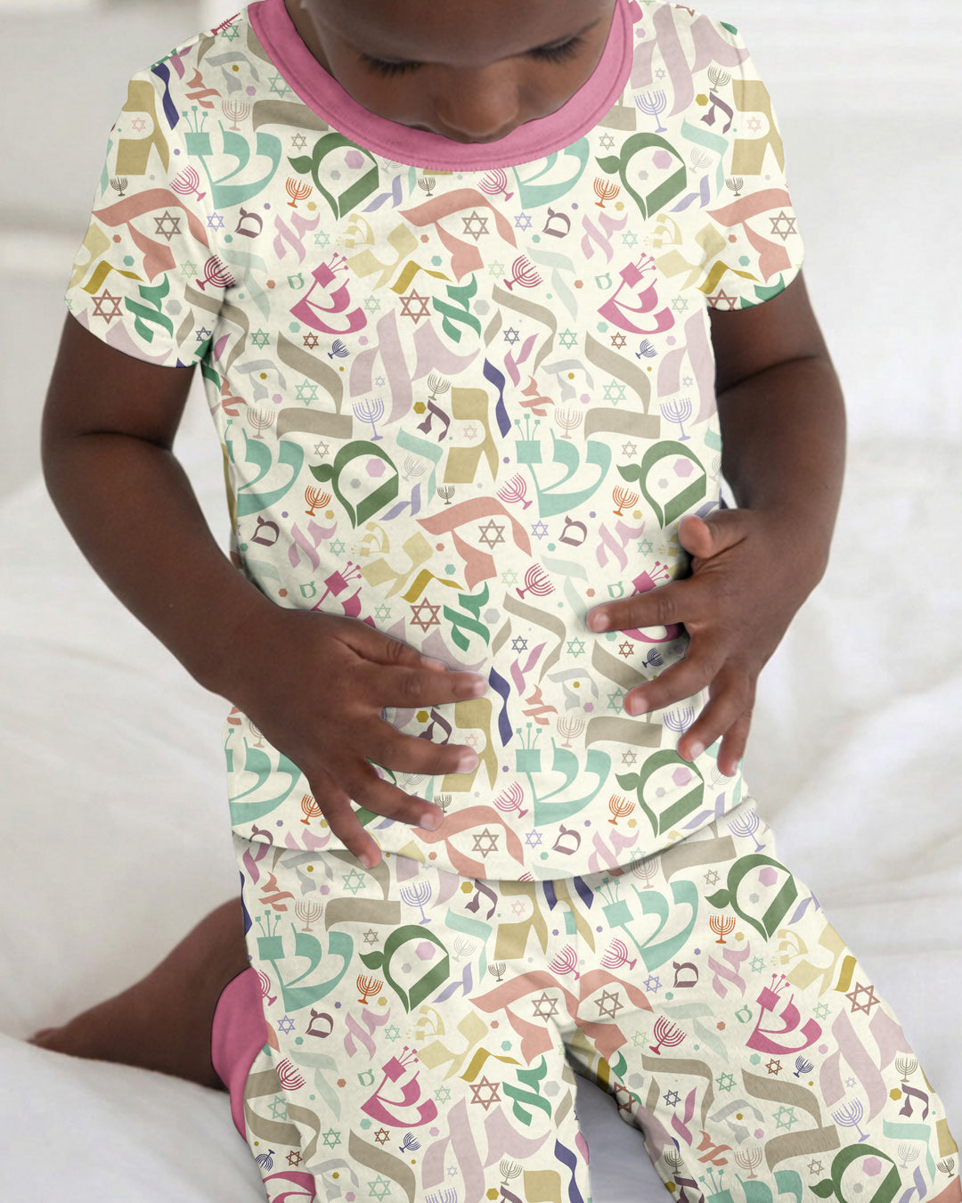 Zweiteiliges, kurzärmliges Pyjama-Set mit Marienkäfern
