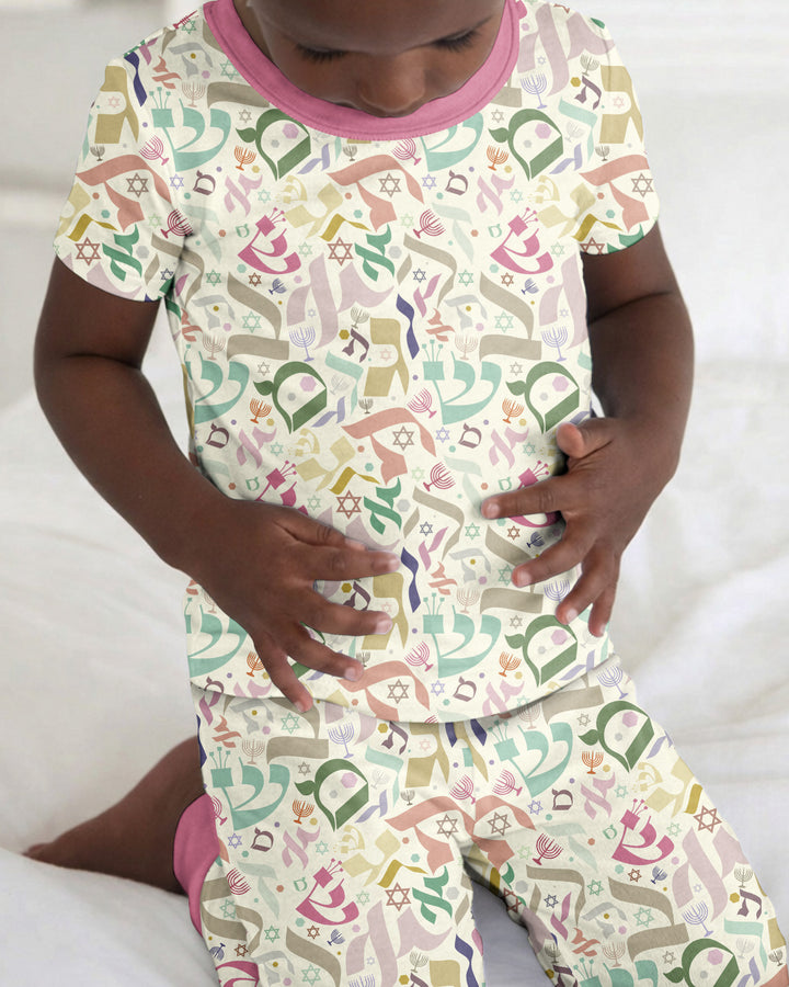 Zweiteiliges, kurzärmliges Pyjama-Set mit Marienkäfern