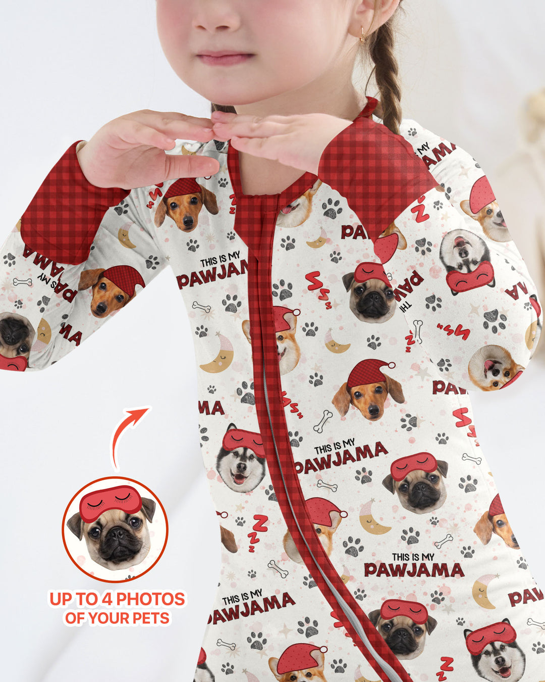 Custom Pet Photo This Is My Pawjama Bamboo Convertible Zippy