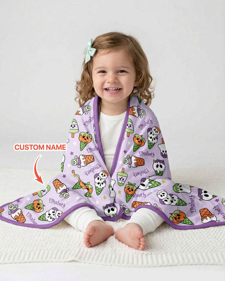Summerween Ice cream Bamboo Blanket