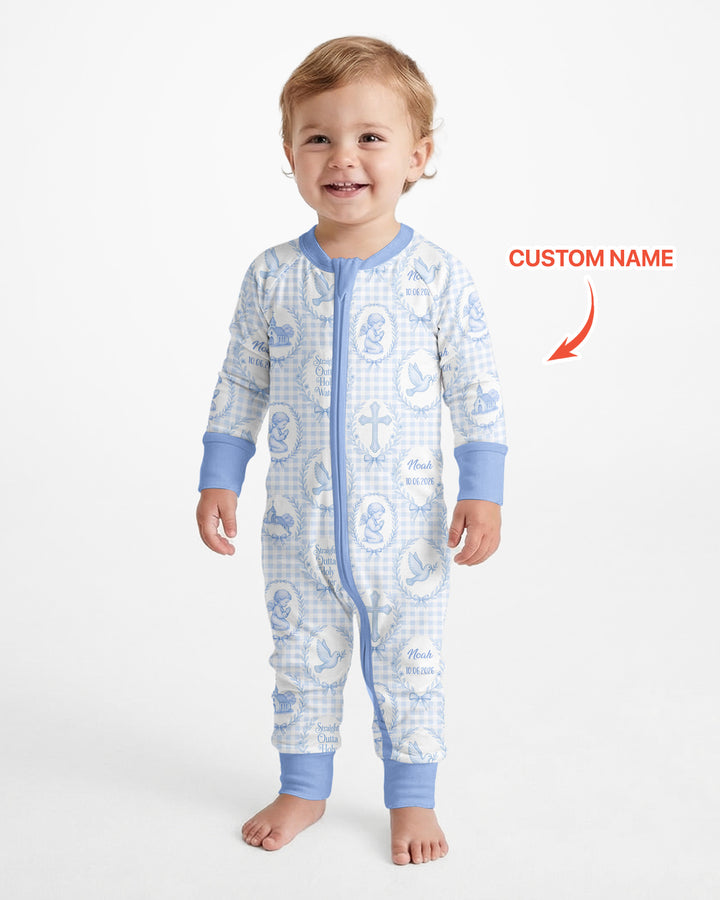Custom Name Baptism Straight Outta Holy Water Bamboo Convertible Zippy