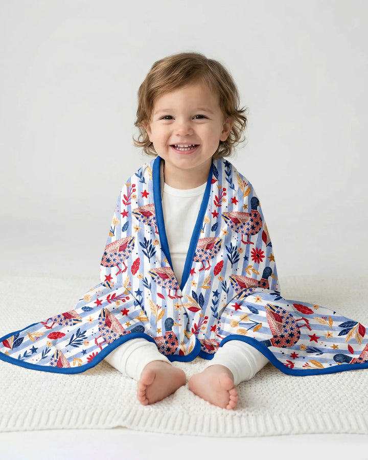 Patriotic Mallard Duck Bamboo Blanket