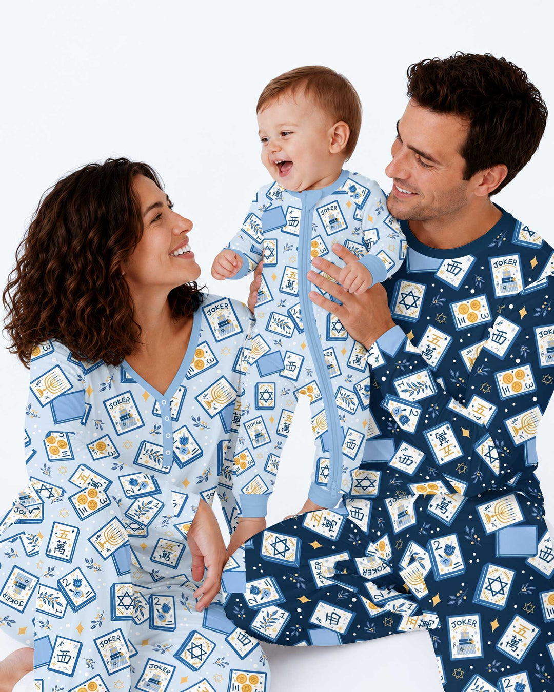 Mahjong Tov Hanukkah Family Matching Bamboo Women Pajama Set