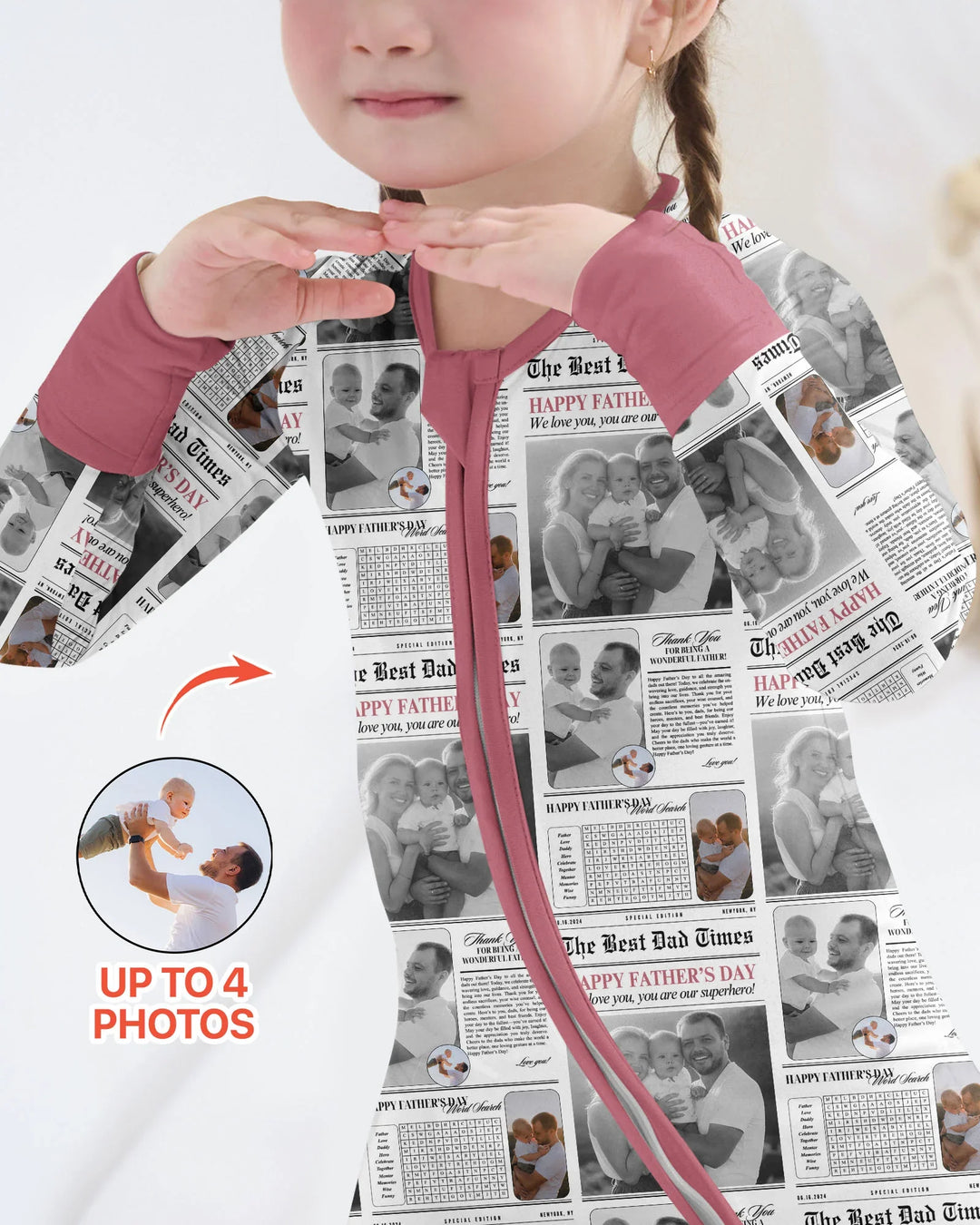Custom Photo The Best Dad Times Bamboo Convertible Zippy