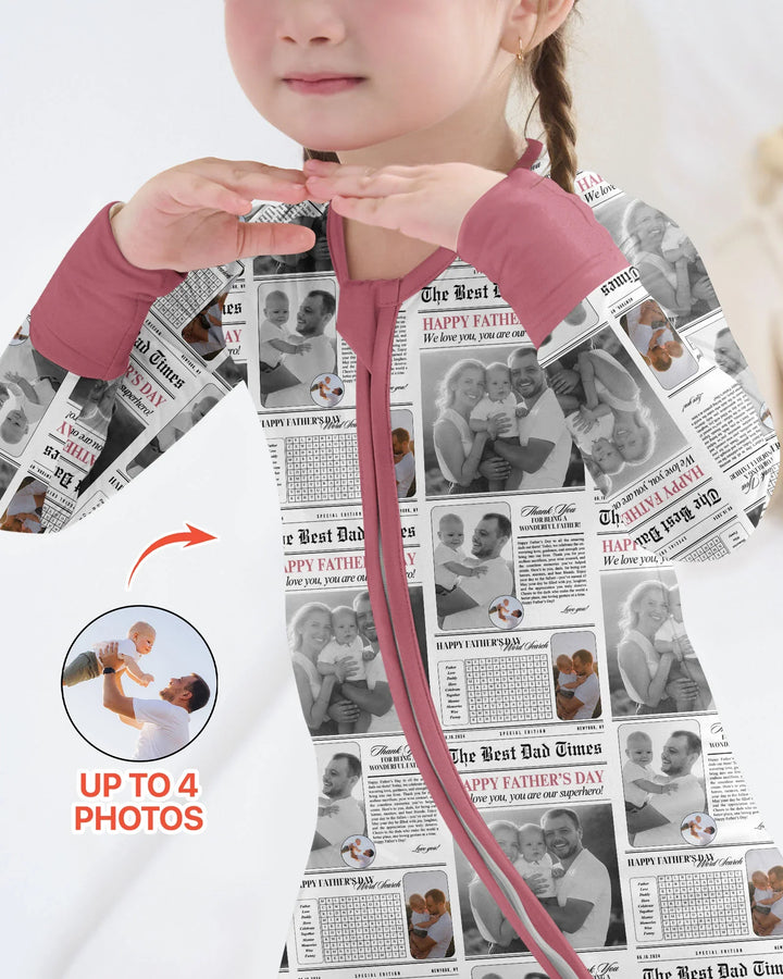 Custom Photo The Best Dad Times Bamboo Convertible Zippy