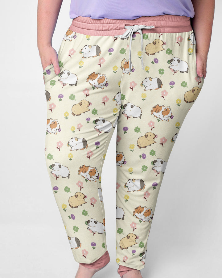 Guinea Pig Garden Bamboo Women Pajama Set