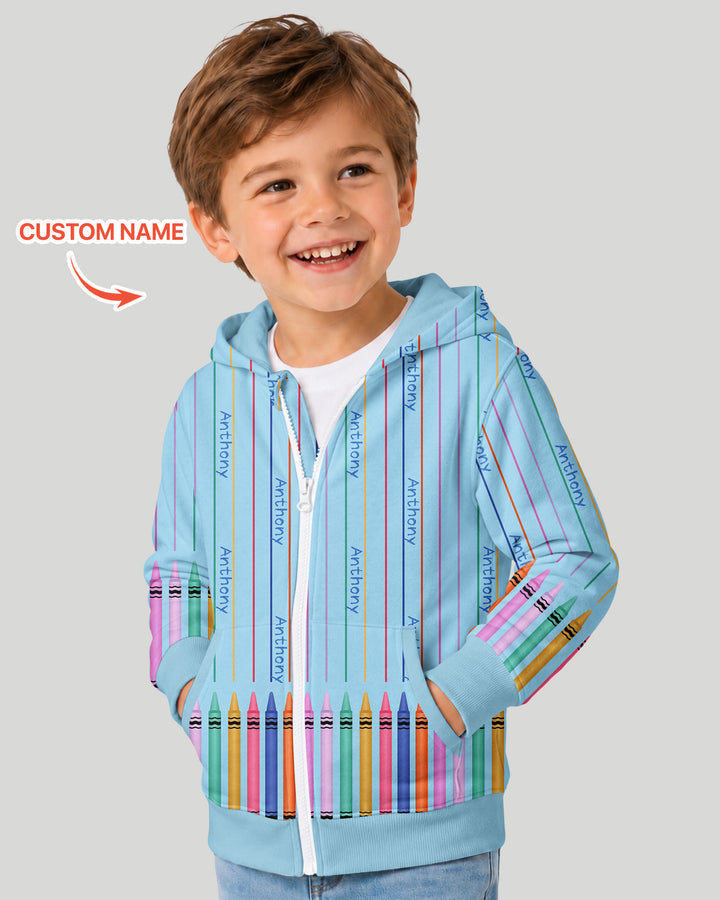 Sudadera con capucha y cremallera de bambú personalizada