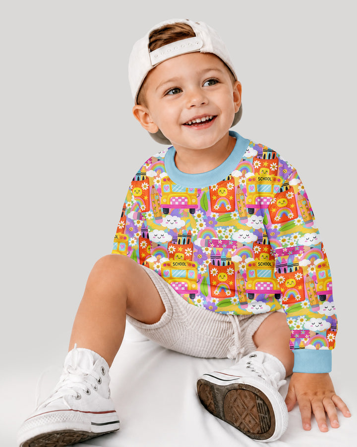 Retro Happy Classroom Bamboo Crewneck Sweatshirt