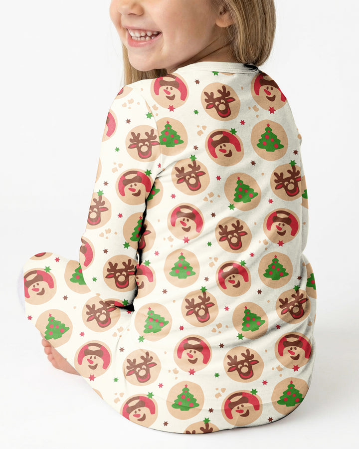 Holiday Cookie Party Family Matching Bamboo Two Piece Long Sleeve Pajama Set