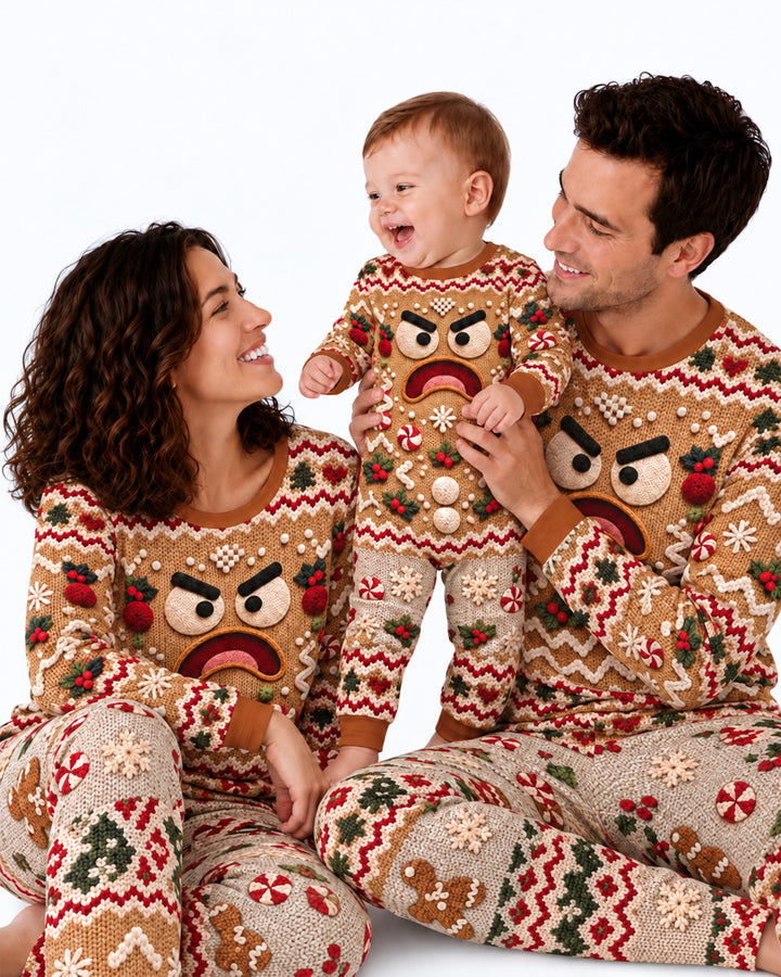 Grumpy Gingerbread Crew Bamboo Men's Pajama Set