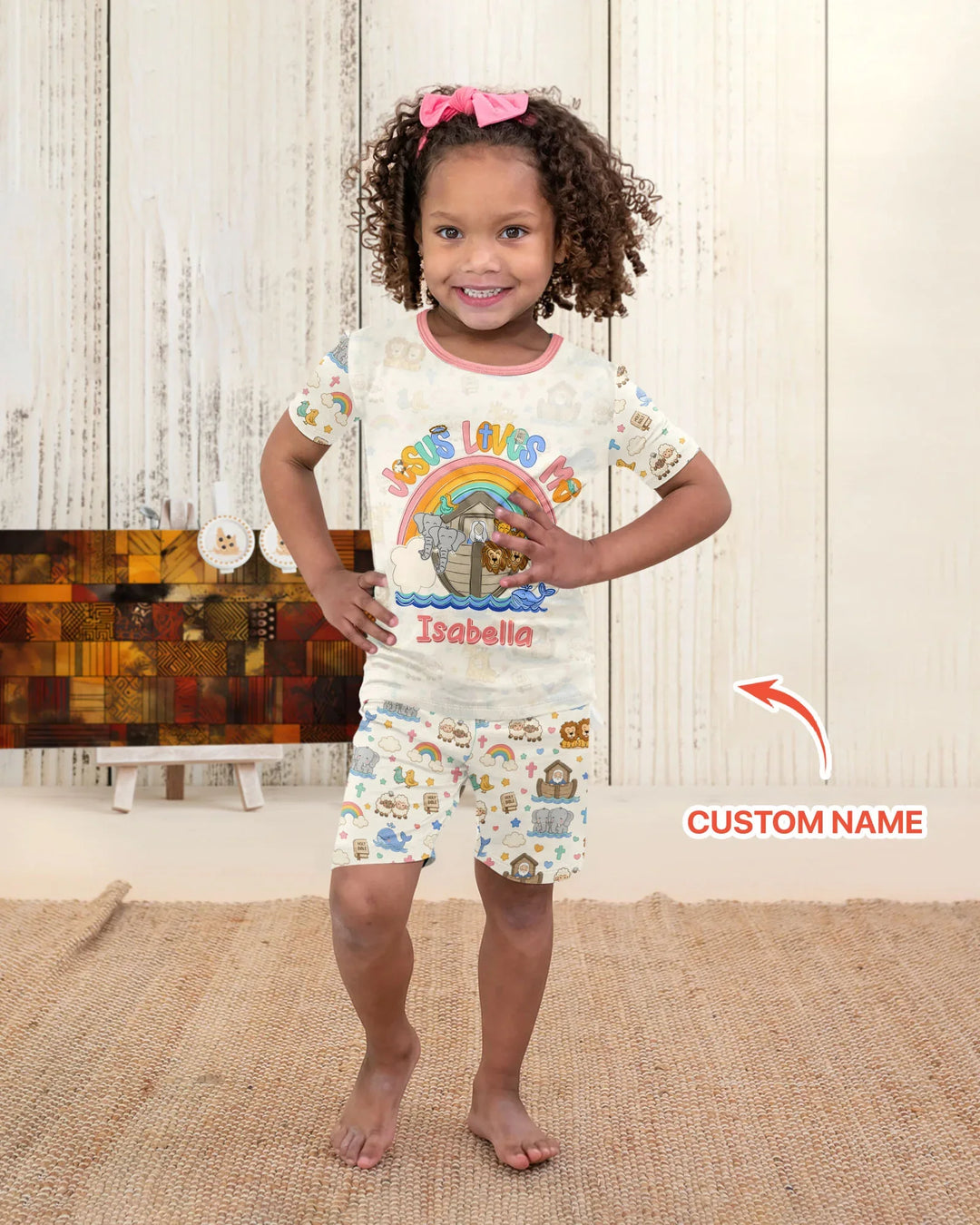 Conjunto de Pijama de Dos Piezas de Bambú con Mangas Cortas y Pantalones Cortos