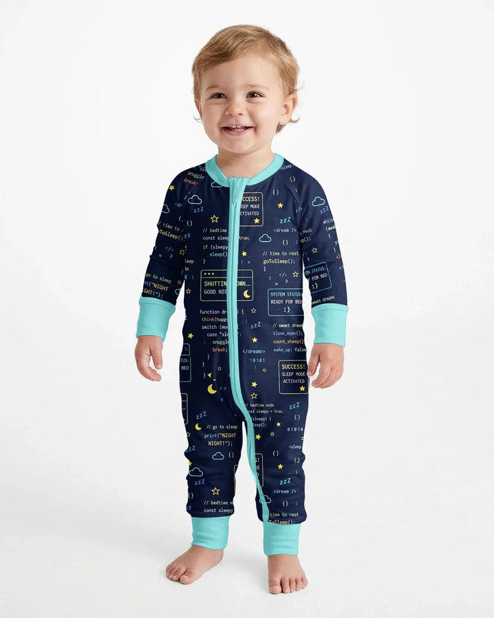 Mono elástico de bambú convertible con cremallera para padre e hijo a juego "It Techy"