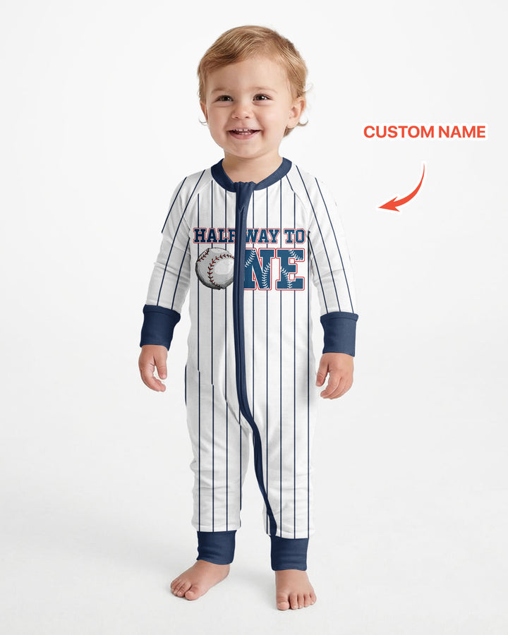 Custom Name Half Way To One Bamboo Convertible Zippy