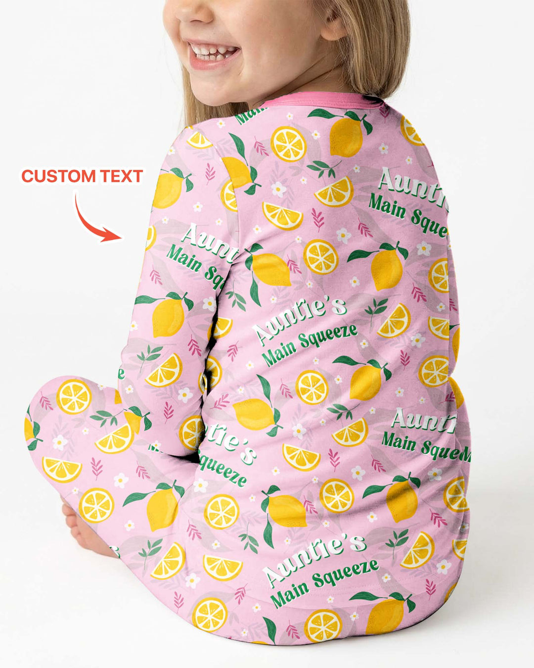 Personalized Family's Main Squeeze Bamboo Two Piece Long Sleeve Pajama Set