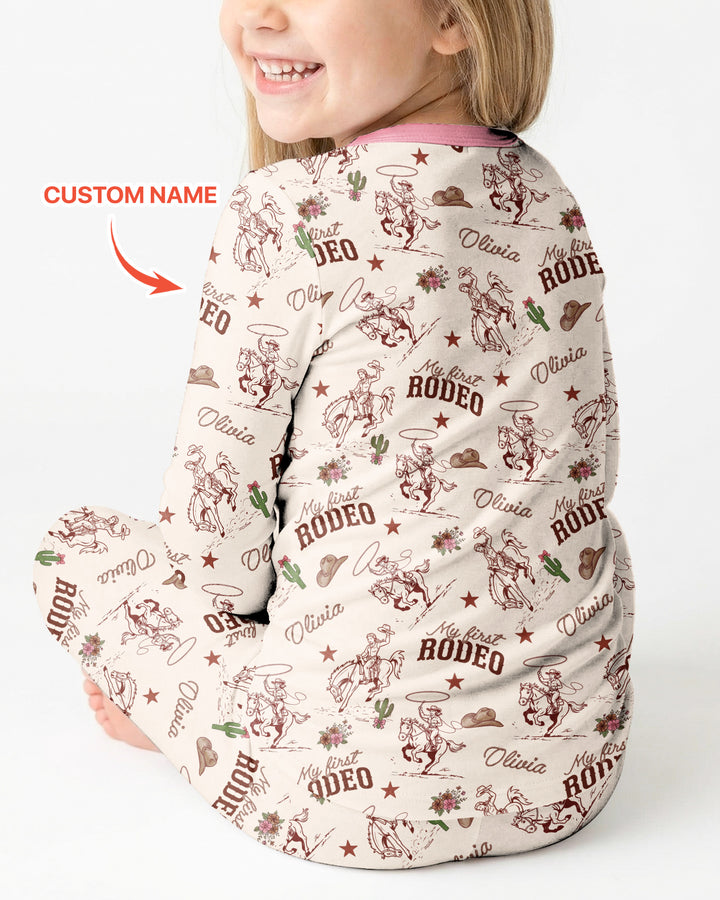 Conjunto de pijama de dos piezas de bambú con mangas largas, plantilla PERSONALIZADA