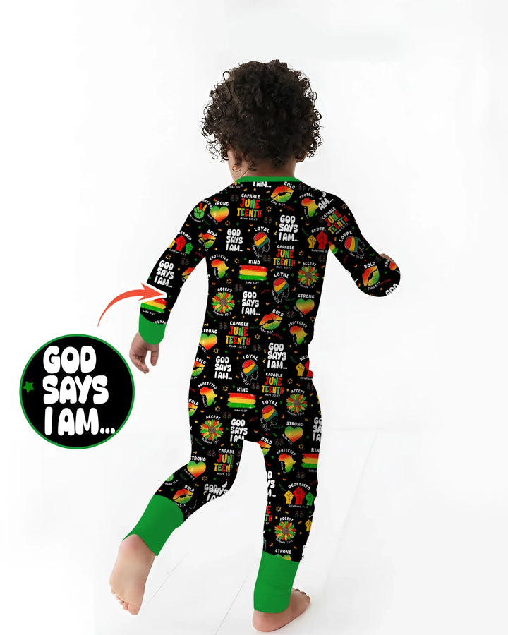 God Says I Am Juneteenth Blessings Bamboo Convertible Zippy