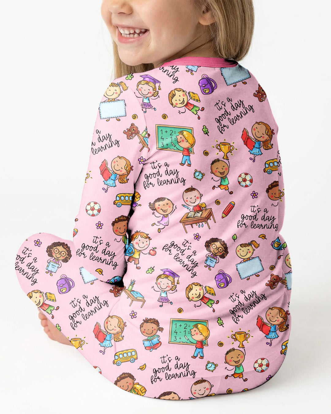 Little Learners Adventure Bamboo Two Piece Long Sleeve Pajama Set