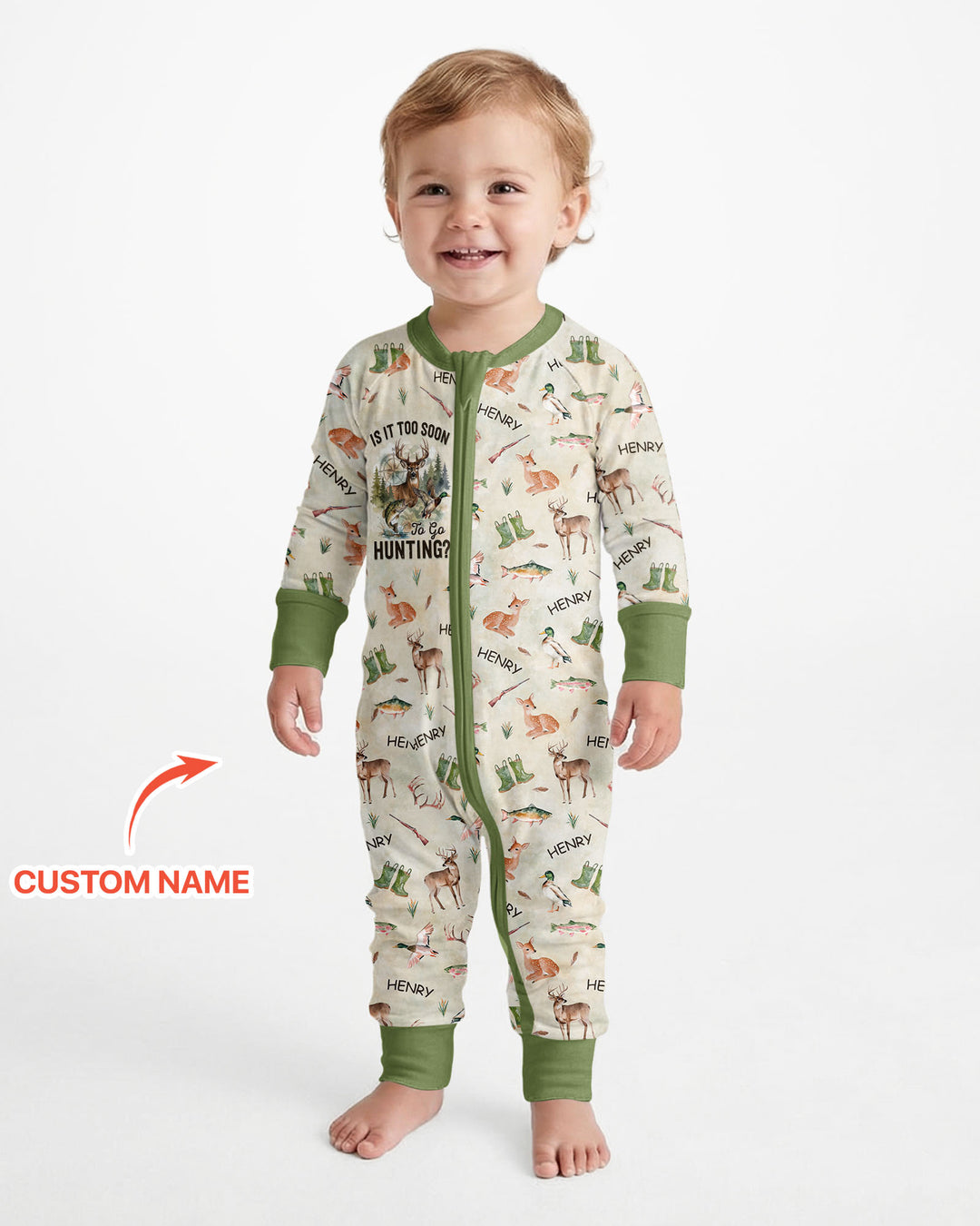 Is It Too Soon To Go Hunting Custom Name Bamboo Convertible Zippy