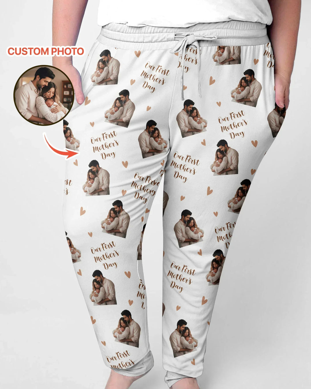 Custom Photo Our First as Parents Bamboo Women Pajama Set