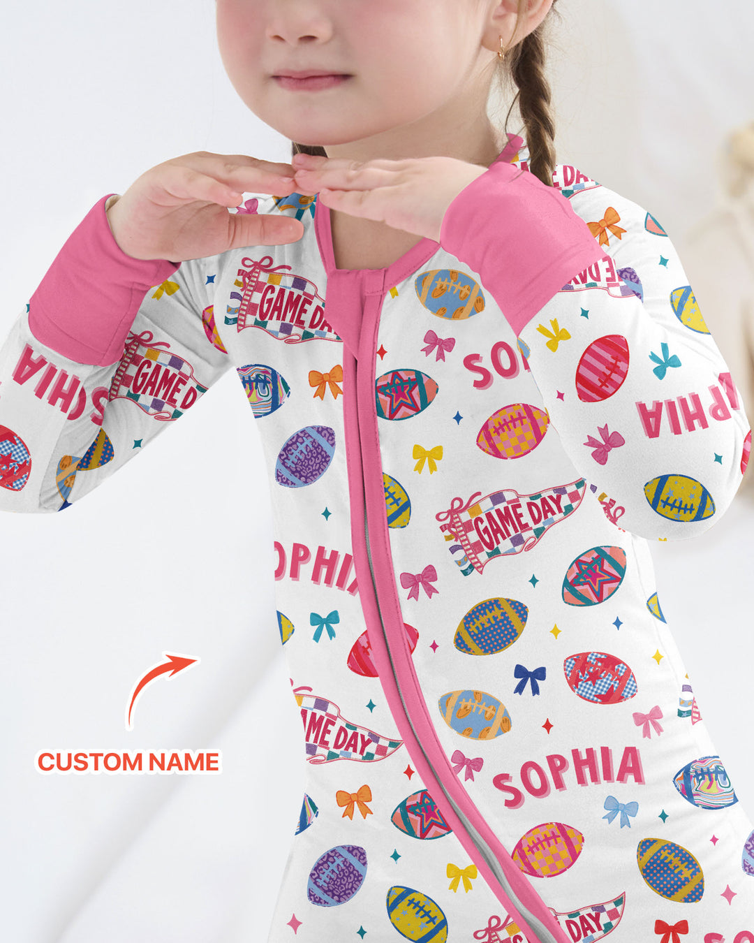 Custom Name Game day Bamboo Convertible Zippy