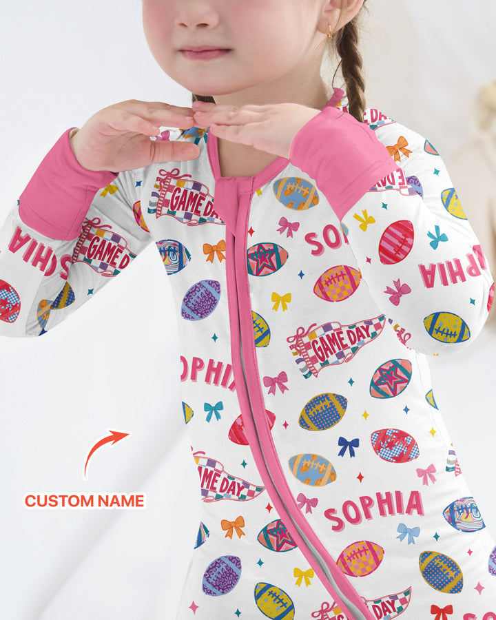 Custom Name Game day Bamboo Convertible Zippy
