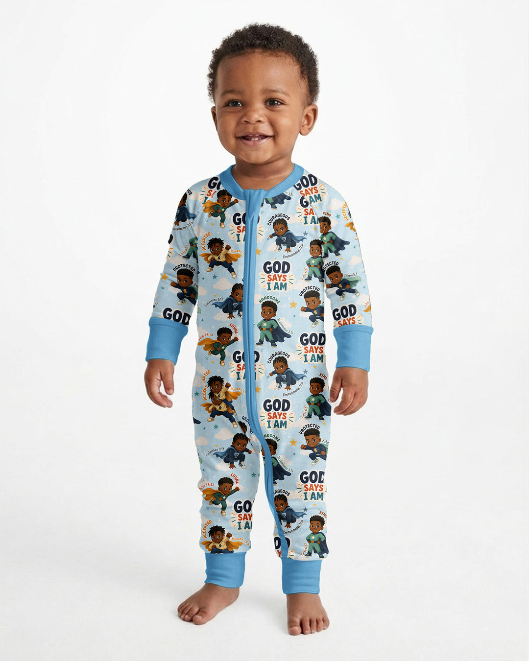God Says I Am Black Superheroes Bamboo Convertible Zippy