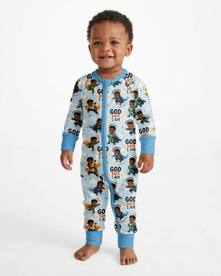 God Says I Am Black Superheroes Bamboo Convertible Zippy