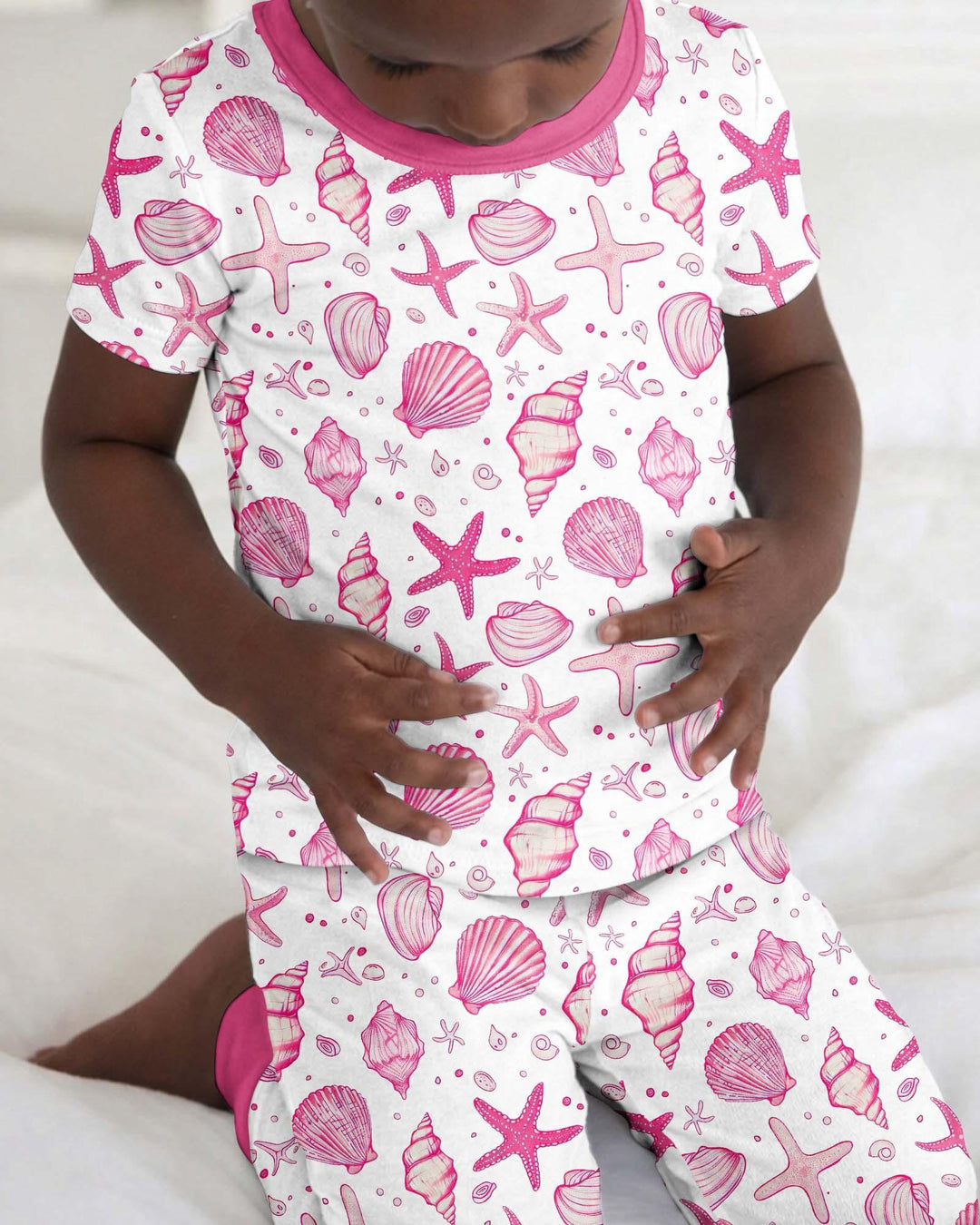 Coastal Charm Family Matching Bamboo Two Piece Short Sleeve Pajama Set