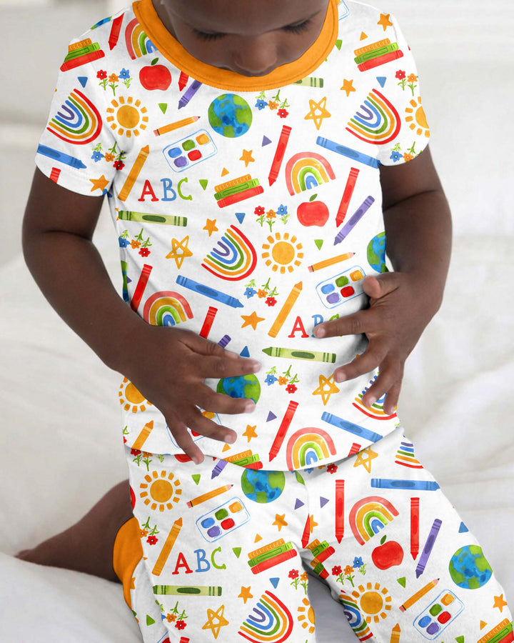 Zweiteiliges, kurzärmliges Pyjama-Set mit Marienkäfern