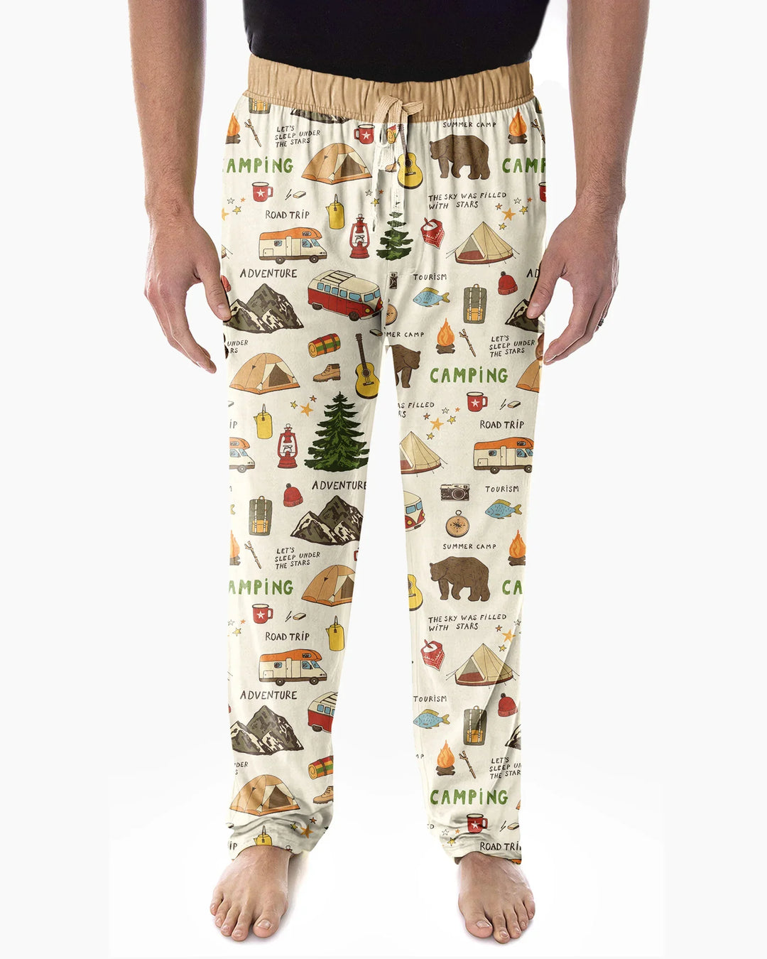 Outdoor Camping Adventure Family Matching Bamboo Men's Pajama Set