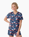 Firework Bamboo Women Short Sleeve Short Pajama Set