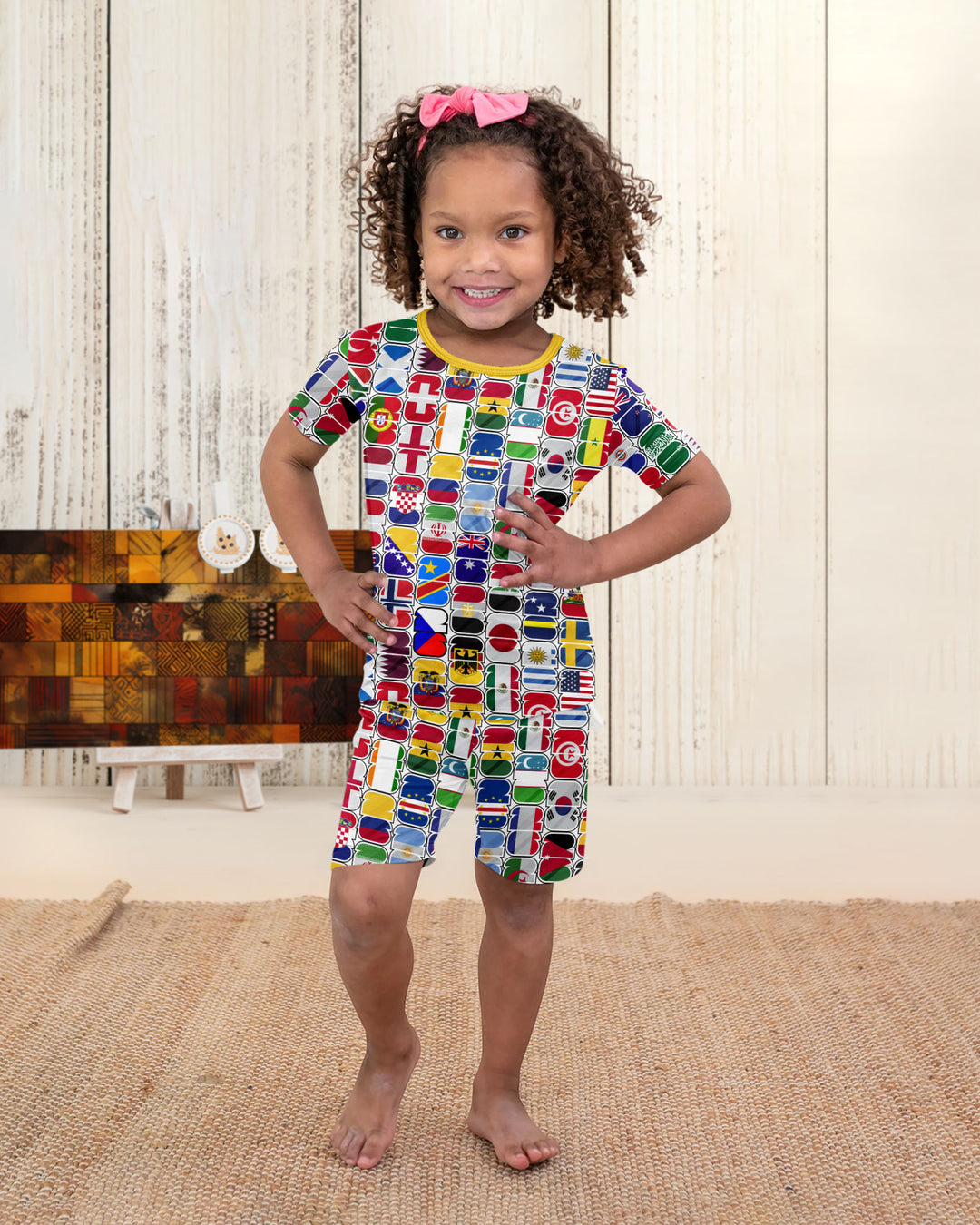 We Are 26 Family Matching Bamboo Two Piece Short Sleeve Shorts Pajama Set