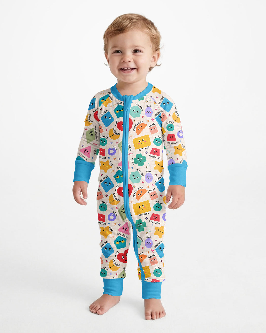 Happy Shape Squad Family Matching Bamboo Convertible Zippy