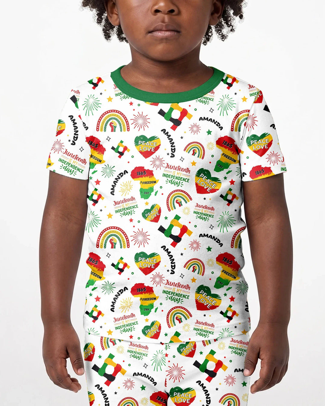 Custom Name Juneteenth Is My Independence Day Bamboo Two Piece Short Sleeve Shorts Pajama Set