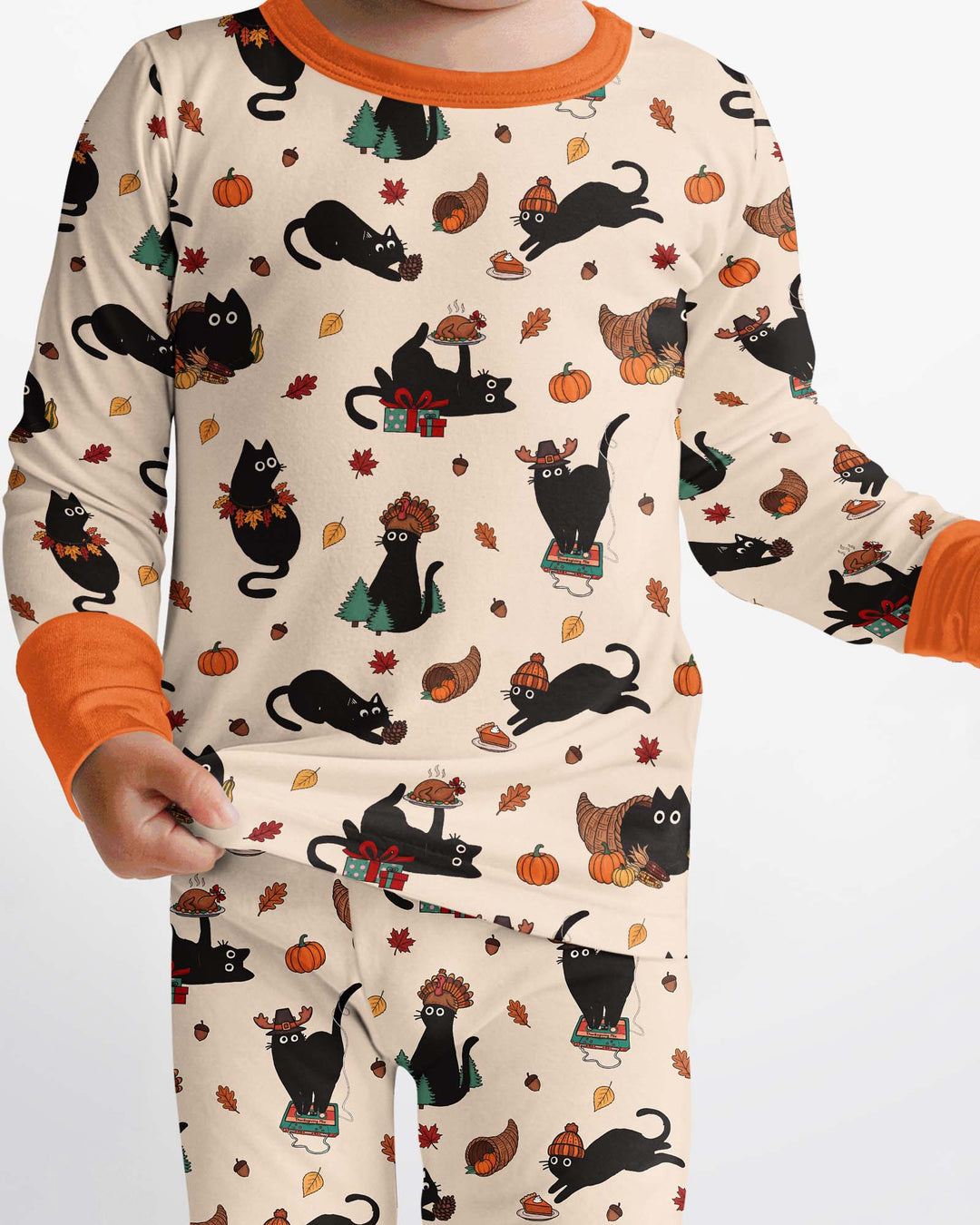 Black Cat Cozy Season Bamboo Two Piece Long Sleeve Pajama Set