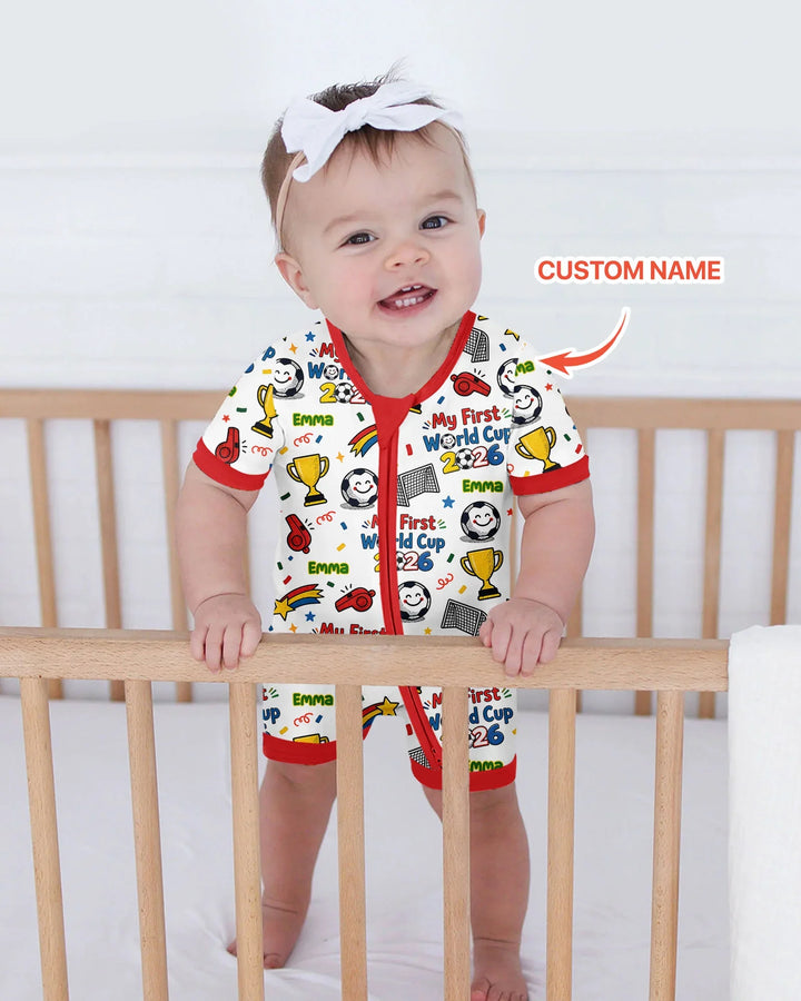 Plantilla PERSONALIZADA de Bambú Pijama Corto con Cremallera
