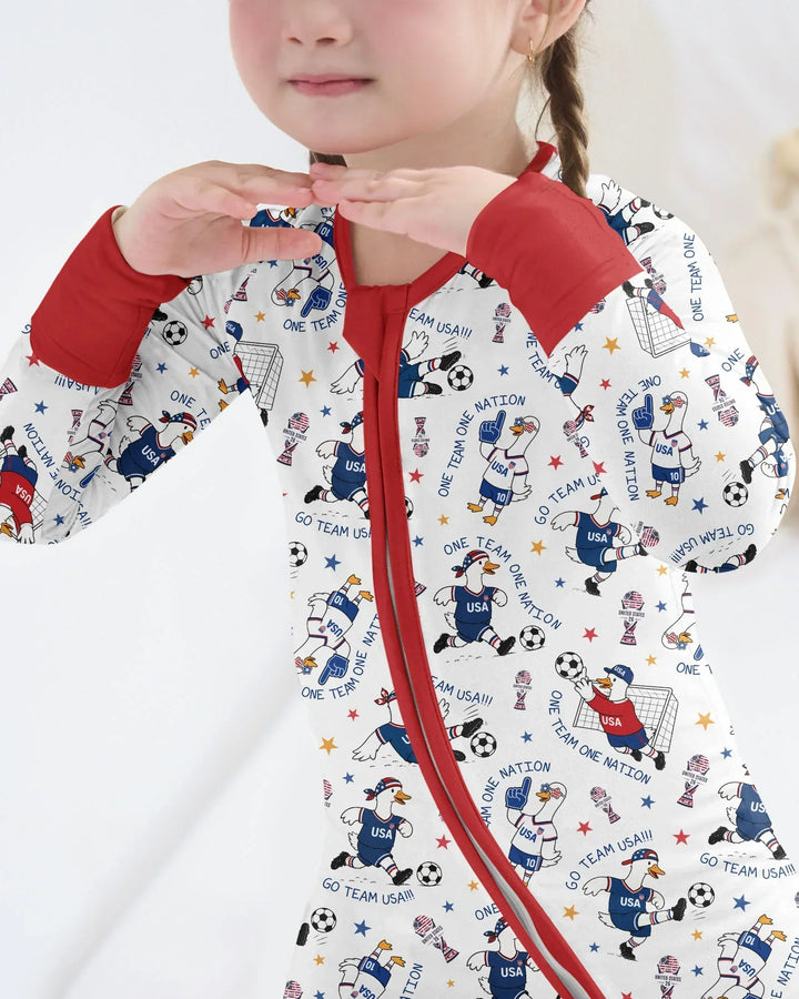 USA Soccer Goose Family Matching Bamboo Convertible Zippy