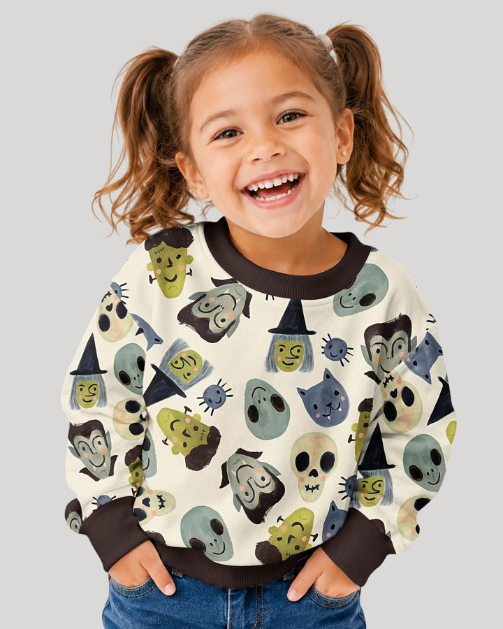 Halloween Face Bamboo Crewneck Sweatshirt