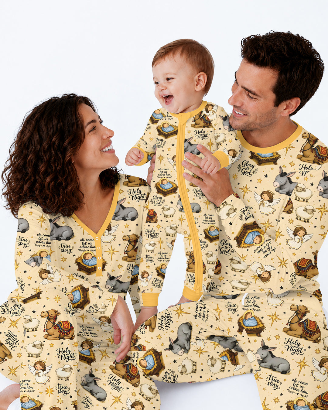 Nativity Christmas Holy Night Bamboo Men's Pajama Set