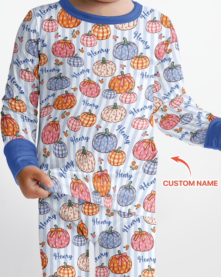 Conjunto de pijama de dos piezas de bambú con mangas largas, plantilla PERSONALIZADA