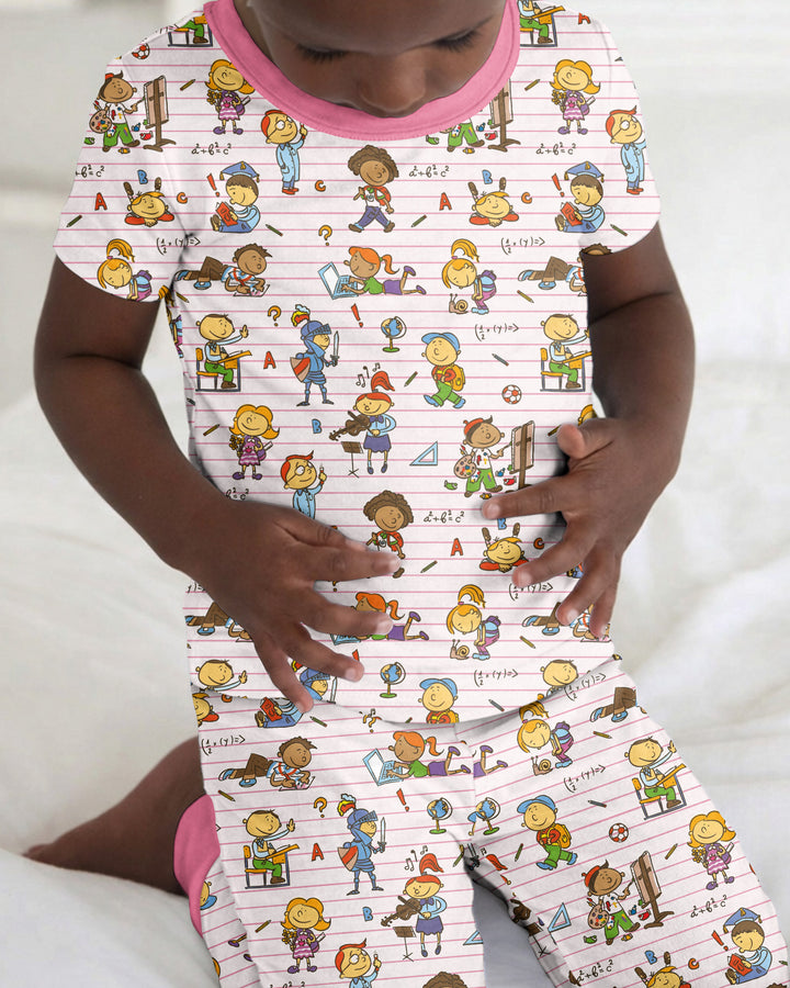 Zweiteiliges, kurzärmliges Pyjama-Set mit Marienkäfern