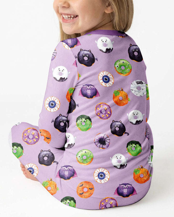 Spooky Donut Bamboo Two Piece Long Sleeve Pajama Set