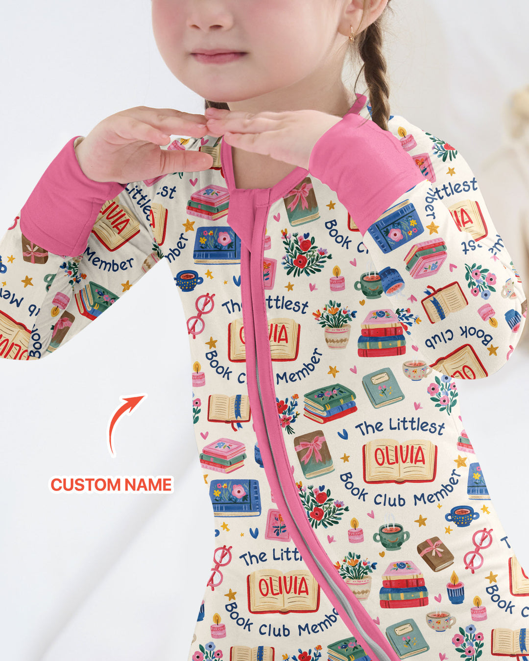 The Littlest Book Club Member Custom Name Bamboo Convertible Zippy