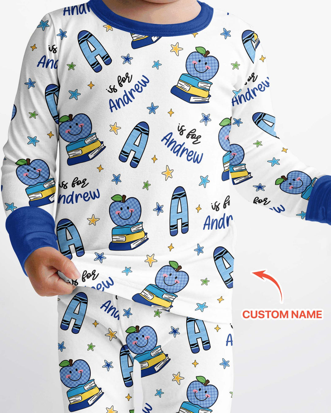 Conjunto de pijama de dos piezas de bambú con mangas largas, plantilla PERSONALIZADA