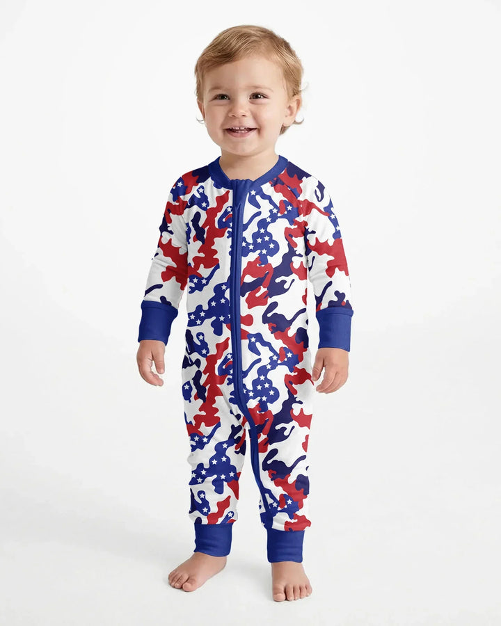 Patriot Camo Daddy & Me Matching Bamboo Convertible Zippy